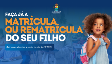 Prefeitura de Sananduva inicia processo de Rematrculas e Matrculas da Rede Municipal para 2026